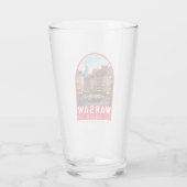 Warschau Polen Travel Art Vintage Glas (Achterkant)