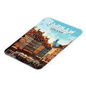 Warschau Polen Travel Art Vintage Magneet (Linkerzijde)