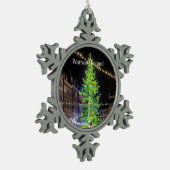 Warschau, Poolse kerstfeestdag Tin Sneeuwvlok Ornament (Links)