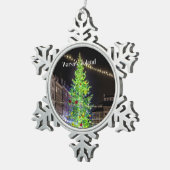 Warschau, Poolse kerstfeestdag Tin Sneeuwvlok Ornament (Rechts)