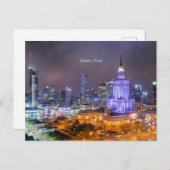 Warschau, Poolse skyline-foto, Briefkaart (Voorkant / Achterkant)