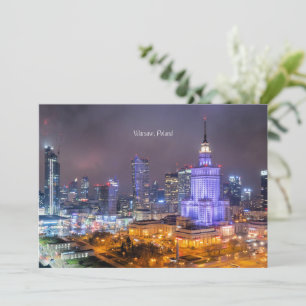 Warschau, Poolse skyline-foto, Kaart