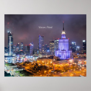 Warschau, Poolse skyline-foto, Poster