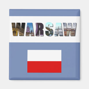 Warschau Poolse vlag Magneet