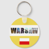 Warschau Poolse vlag Sleutelhanger (Voorkant)