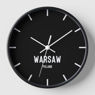 Warschau Time Zone Newsroom Wall Clock