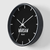 Warschau Time Zone Newsroom Wall Clock (Hoek)