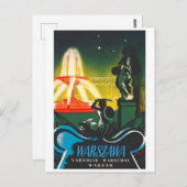 Warschau, Verlichtingsfontein Briefkaart (Voorkant / Achterkant)