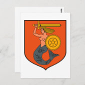 Warschau wapenschild briefkaart (Voorkant / Achterkant)