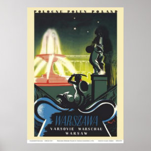 Warschau (Warschau) Polen - Saxon Palace Tuinen vo Poster