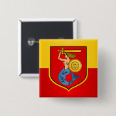Warschau (Warschau) Vierkante Button 5,1 Cm (Voorkant /achterkant)