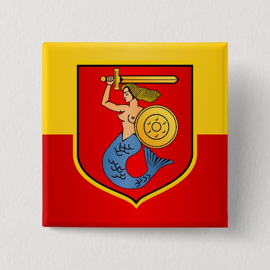 Warschau (Warschau) Vierkante Button 5,1 Cm (Voorkant)