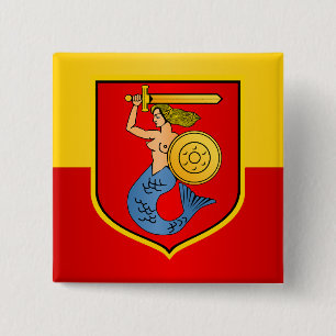 Warschau (Warschau) Vierkante Button 5,1 Cm