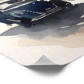 Warschau waterverf kunst poster (Hoek)