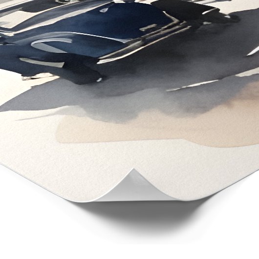 Warschau waterverf kunst poster (Hoek)