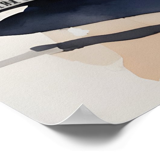 Warschau waterverf kunst poster (Hoek)