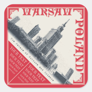 Warschausticker Vierkante Sticker