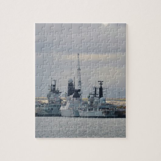Warschepen in Portsmouth Legpuzzel (Verticaal)