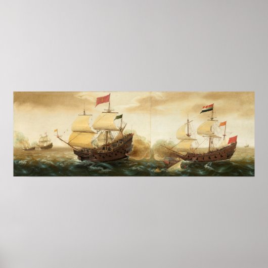 Warships - Cornelis Verbeeck Fine Art Poster (Voorkant)