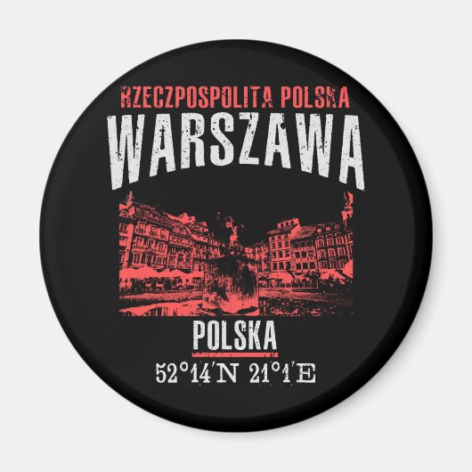 Warszawa Magneet (Voorkant)