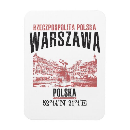 Warszawa Magneet (Verticaal)