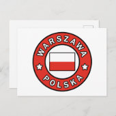 Warszawa Polska Briefkaart (Voorkant / Achterkant)