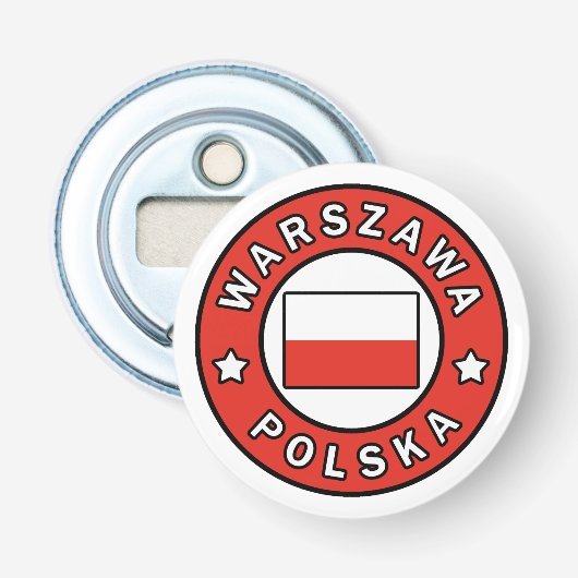 Warszawa Polska Button Flesopener (Voorkant)