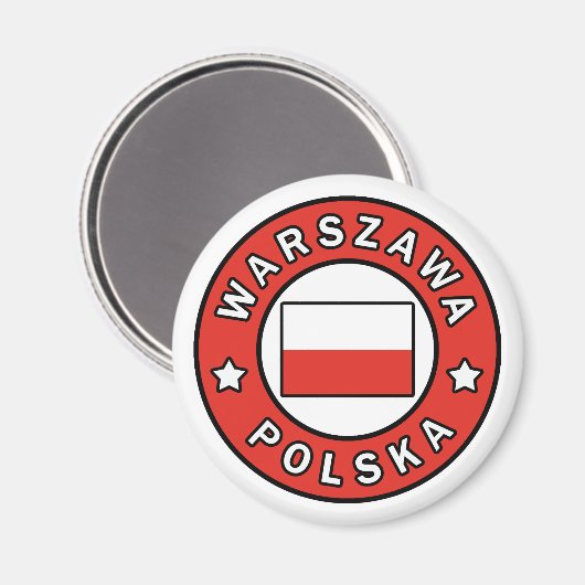 Warszawa Polska Magneet (Voorkant / Achterkant)