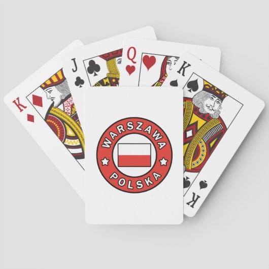 Warszawa Polska Pokerkaarten (Achterkant)