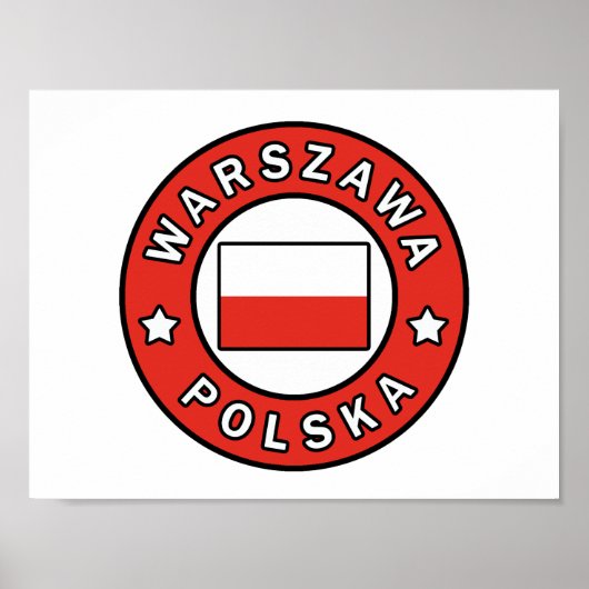 Warszawa Polska Poster (Voorkant)