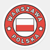 Warszawa Polska Ronde Sticker (Voorkant)