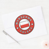 Warszawa Polska Ronde Sticker (Envelop)
