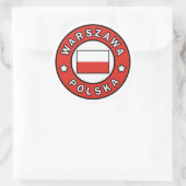 Warszawa Polska Ronde Sticker (Tas)