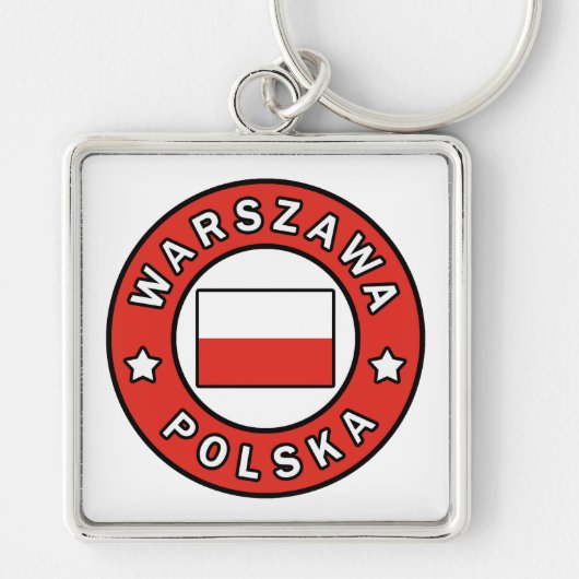 Warszawa Polska Sleutelhanger (Voorkant)