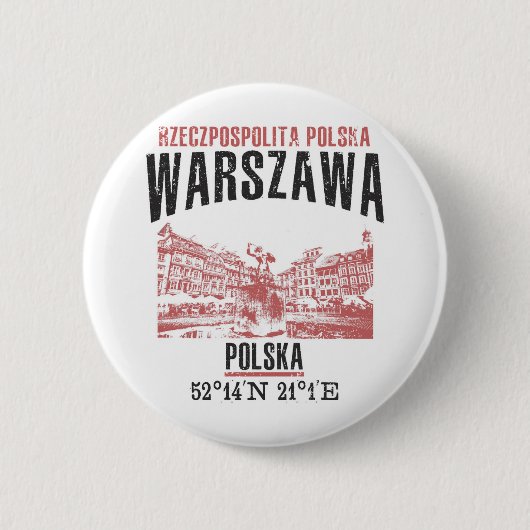 Warszawa Ronde Button 5,7 Cm (Voorkant)