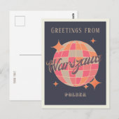 Warszawa Warschau polska Polen retro groet Briefkaart (Voorkant / Achterkant)