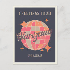 Warszawa Warschau polska Polen retro groet Briefkaart
