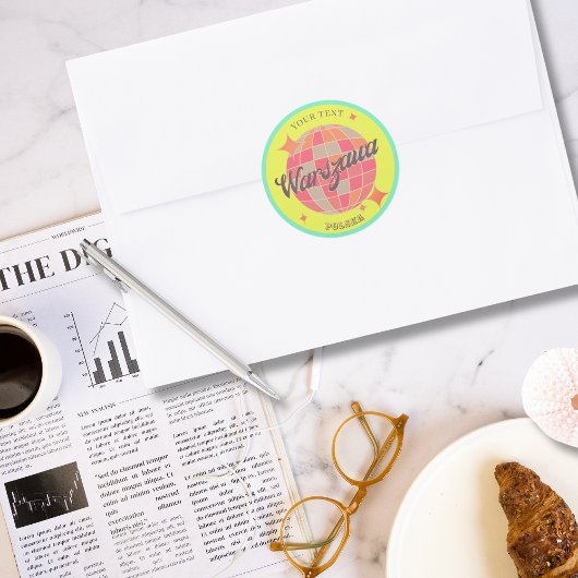 Warszawa Warschau polska Polen souvenir Ronde Sticker