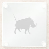 Wart Hog Silver Glazen Onderzetter (Achterkant)
