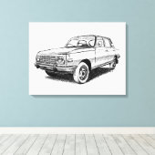 Wartburg 353  canvas afdruk (Insitu (Houten vloer))