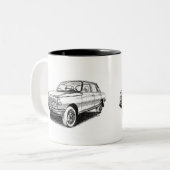 Wartburg 353 Oost-Bloc Tweekleurige Koffiemok (Voorkant links)