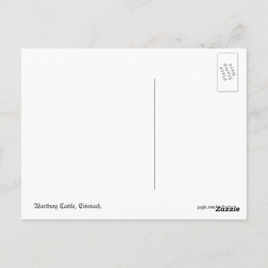 Wartburg Castle Briefkaart (Achterkant)