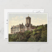 Wartburg, uit het oosten, Thüringen, Duitsland zel Briefkaart (Voorkant / Achterkant)