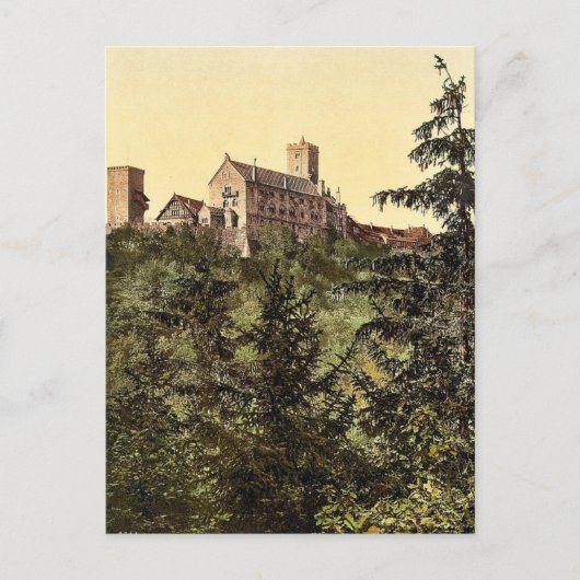 Wartburg, van het Castle Eisenach, Thüringen, Duit Briefkaart (Voorkant)