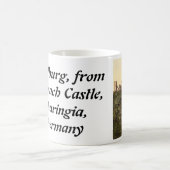 Wartburg, van het Castle Eisenach, Thüringen, Duit Koffiemok (Center)