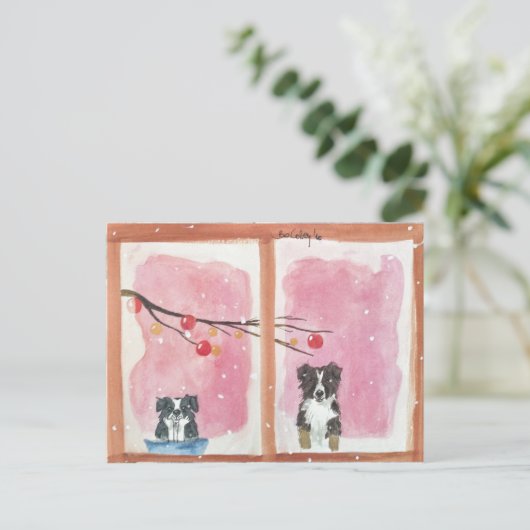 Warten auf den Weihnachtsmann Briefkaart (Staand voorkant)