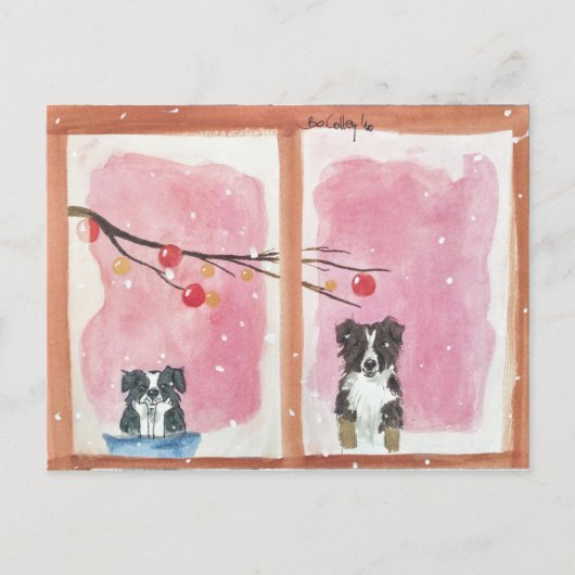 Warten auf den Weihnachtsmann Briefkaart (Voorkant)