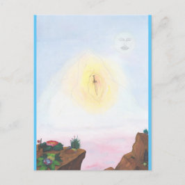 Wartercolor fantastische wereld een geweldig sproo briefkaart