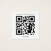 Wartercolor Floral QR Code Wedding RSVP Kaart (Achterkant)
