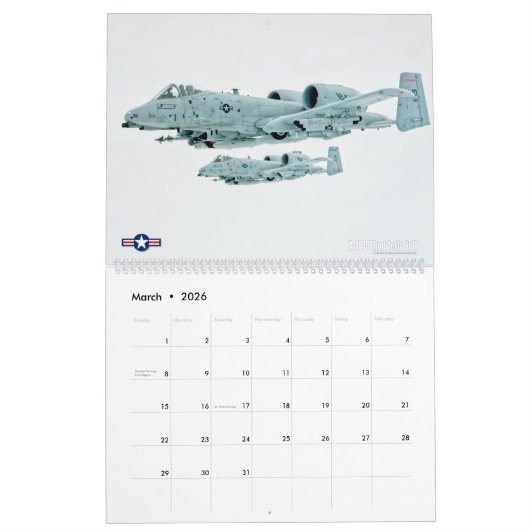 WARTHOG - A-10C Thunderbolt II Kalender (Mar 2026)